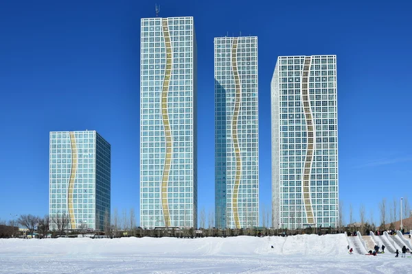 Vista Invierno Astana Capital Kazajstán Sede Expo 2017 —  Fotos de Stock