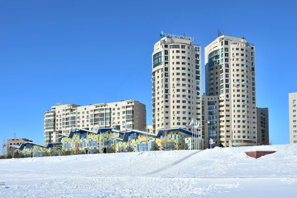 A winter street view in Astana, Kazakhstan — Stock Photo, Image