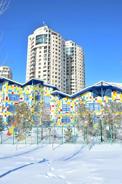 Een winter straatmening in Astana, Kazakhstan — Stockfoto