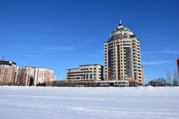 En vinter Gatuvy i Astana, Kazakhstan — Stockfoto