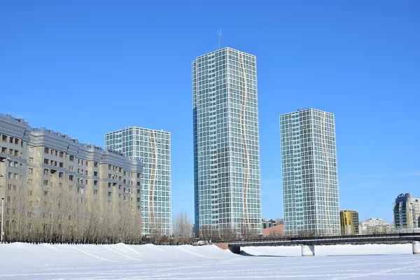 Een winter straatmening in Astana, Kazakhstan — Stockfoto