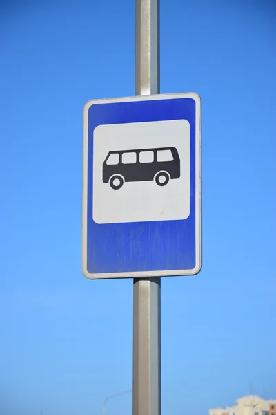 Bus Teken Weg — Stockfoto