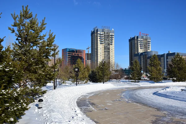 Winter View Astana Hoofdstad Van Kazachstan Gastheer Van Expo 2017 — Stockfoto