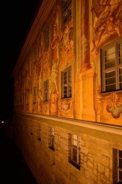 Üst Franconia, Almanya Bamberg şehir tarihi, Bavyera, bölgede gece görünümü