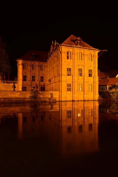 Nachtansicht Der Historischen Stadt Bamberg Bayern Region Oberfranken Deutschland — Stockfoto