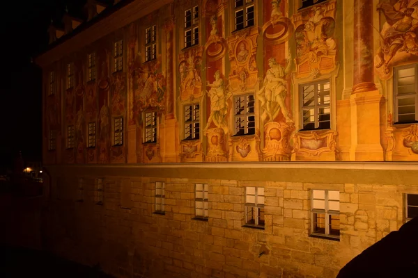 Nachtansicht Der Historischen Stadt Bamberg Bayern Region Oberfranken Deutschland — Stockfoto