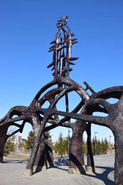 Astana 'da orijinal tasarım Anıtı, Kazakistan 'ın başkenti, Expo 2017 ev sahibi