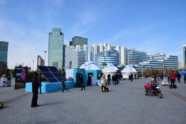 Görünümünde Astana, Kazakistan, Expo 2017 dizi başkenti
