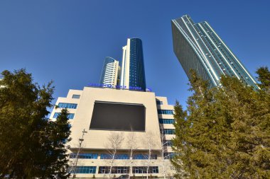 Astana, Kazakistan'ın modern ofis kuleleri