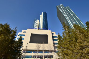 Astana, Kazakistan'ın modern ofis kuleleri