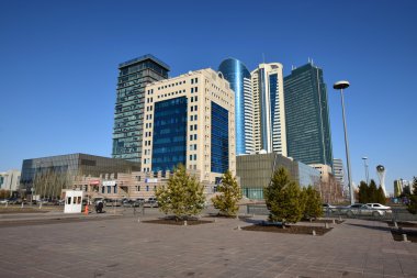 Astana, Kazakistan'ın modern ofis kuleleri