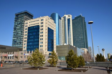 Astana, Kazakistan'ın modern ofis kuleleri