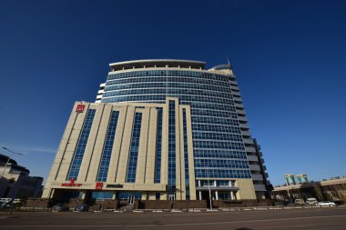 Astana, Kazakistan'ın modern ofis kuleleri