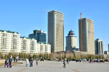 Astana 'da modern binalar, Kazakistan 'ın başkenti, Expo 2017 ev sahibi