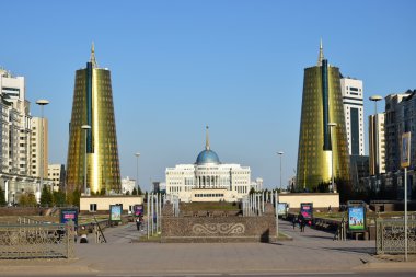 Astana 'da modern binalar, Kazakistan 'ın başkenti, Expo 2017 ev sahibi