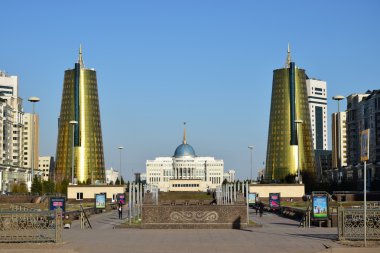 Astana 'da modern binalar, Kazakistan 'ın başkenti, Expo 2017 ev sahibi