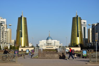 Astana 'da modern binalar, Kazakistan 'ın başkenti, Expo 2017 ev sahibi