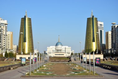 Astana 'da modern binalar, Kazakistan 'ın başkenti, Expo 2017 ev sahibi