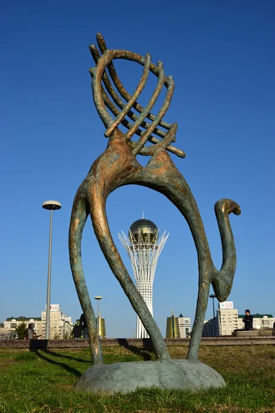 Straat sculptuur in Astana, Kazakhstan — Stockfoto