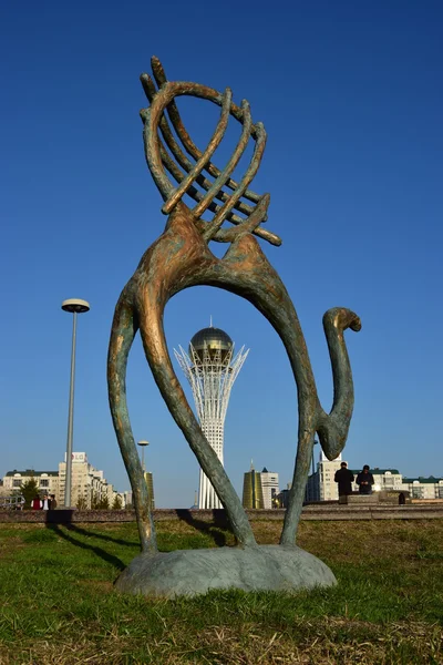 Street sculpture in Astana, Kazakhstan — Stock Photo, Image