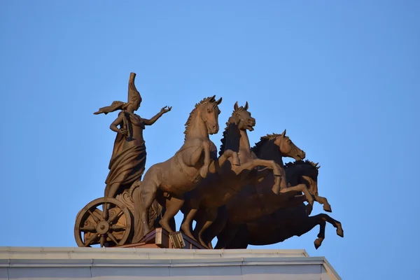 Quadriga on the top of the New Opera House in Astana, Kazakhstan — Stock Photo, Image