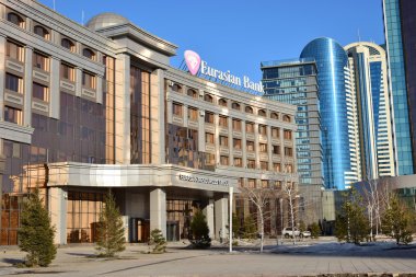 Astana 'da modern binalar, Kazakistan 'ın başkenti, Expo 2017 ev sahibi