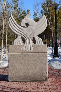 Astana, Kazakistan'ın sokak heykel