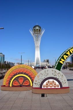 Astana, Kazakistan'ın Baiterek kulesi görüntüleyin