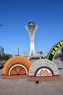 Astana, Kazakistan'ın Baiterek kulesi görüntüleyin