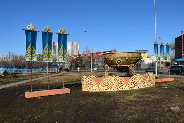 在哈萨克斯坦阿斯塔纳街头装饰 — 图库照片