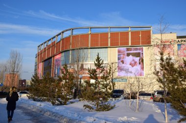 Astana 'da kış manzarası, Kazakistan 'ın başkenti, Expo 2017 ev sahibi