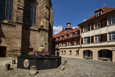 View in Ansbach, near Nuremberg, Germany, with historical buildings clipart