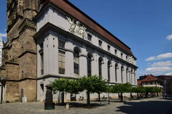 Blick in ansbach bei Nürnberg, Deutschland, mit historischen Gebäuden — Stockfoto