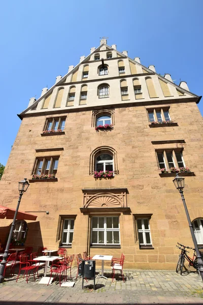 Vista em Ansbach, perto de Nuremberg, Alemanha, com edifícios históricos — Fotografia de Stock