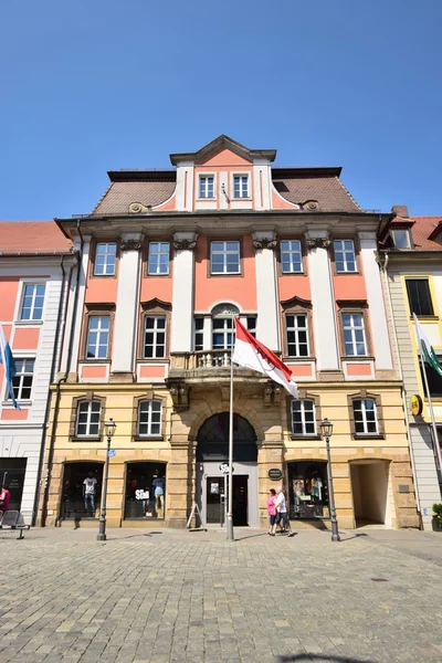 Visa i Ansbach, nära Nürnberg, Tyskland, med historiska byggnader — Stockfoto