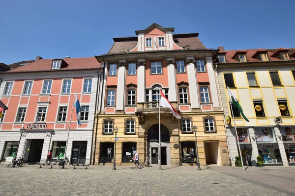 Vista em Ansbach, perto de Nuremberg, Alemanha, com edifícios históricos — Fotografia de Stock