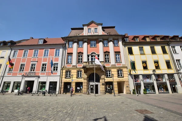 Vista en Ansbach, cerca de Nuremberg, Alemania, con edificios históricos — Foto de Stock