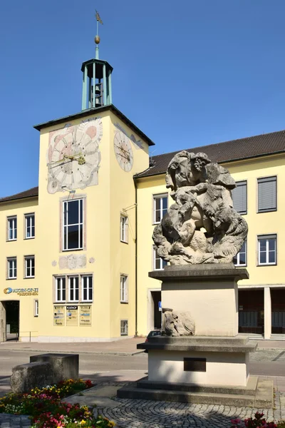 Visa i Ansbach, nära Nürnberg, Tyskland, med historiska byggnader — Stockfoto