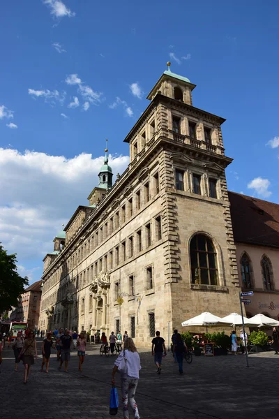 历史建筑物在纽伦堡，德国 — 图库照片
