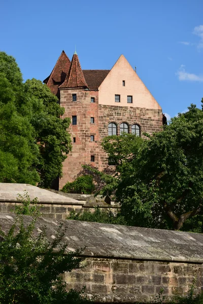 Vista sobre Castelo Imperial em Nuremberga — Fotografia de Stock