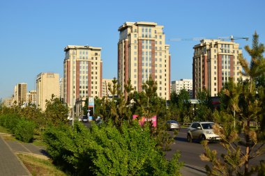 Modern Astana, Kazakistan başkenti bina konut