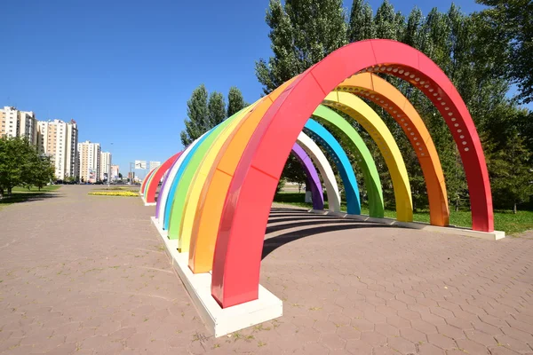 Astana dekorasyonda renkli sokak