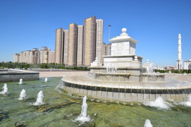 Astana 'da modern binalar, Kazakistan 'ın başkenti, Expo 2017 ev sahibi