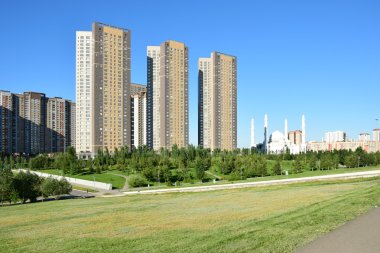 Astana 'da modern binalar, Kazakistan 'ın başkenti, Expo 2017 ev sahibi