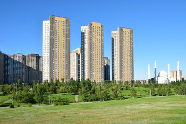 Astana 'da modern binalar, Kazakistan 'ın başkenti, Expo 2017 ev sahibi