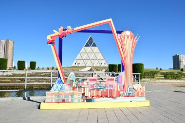Görünümünde Astana, Kazakistan, Expo 2017 dizi başkenti