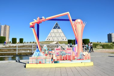 Görünümünde Astana, Kazakistan, Expo 2017 dizi başkenti