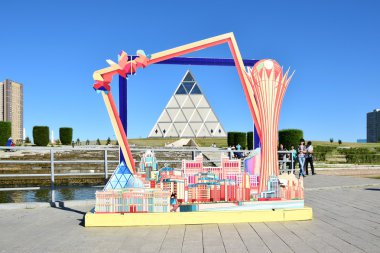 Görünümünde Astana, Kazakistan, Expo 2017 dizi başkenti