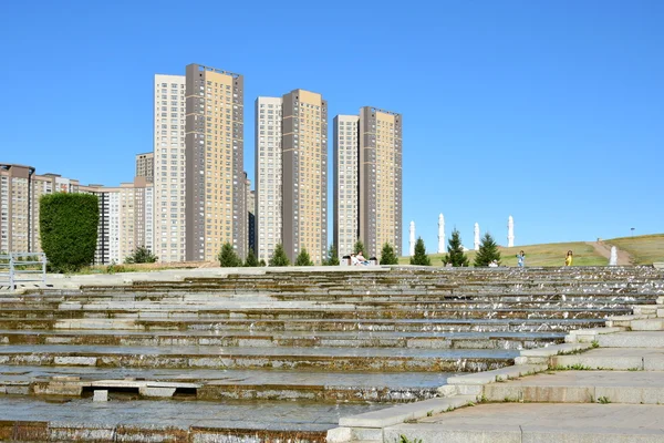 Blick Astana Der Hauptstadt Kasachstans Gastgeber Der Expo 2017 — Stockfoto