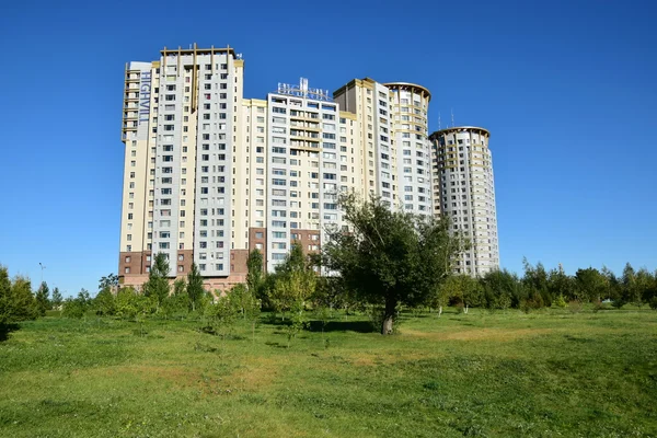 Vista em Astana, capital do Cazaquistão, sede da EXPO 2017 — Fotografia de Stock